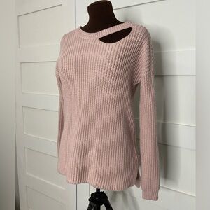 ALYA Cut Out Pink Sweater  Size Small